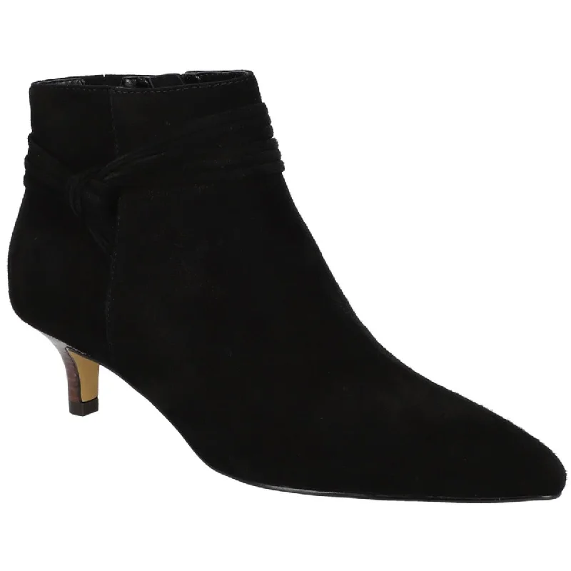 Bella Vita Womens Jani Suede Pointed Toe Booties