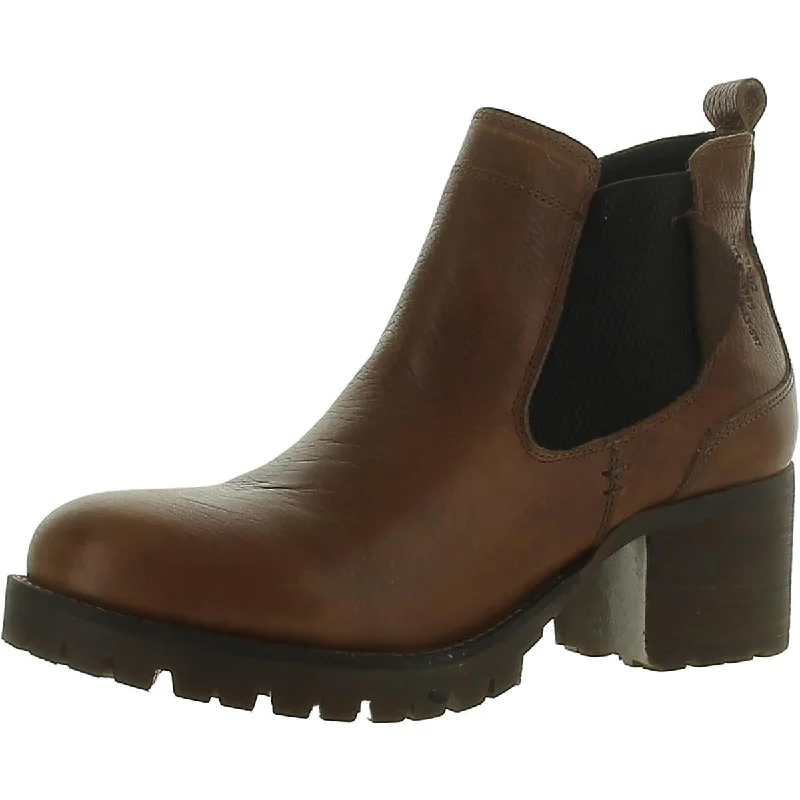 Bullboxer Womens Leather Zipper Ankle Boots