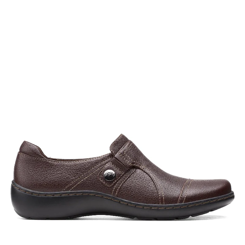 Clarks Cora Poppy in Brown Leather