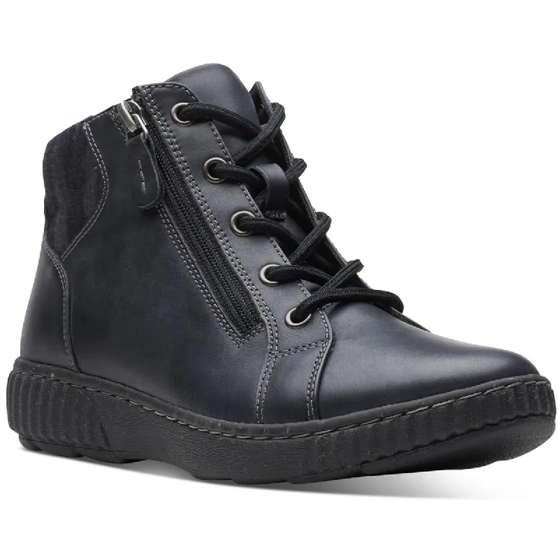 Clarks Womens Caroline Park Lace-Up Zipper Chukka Boots