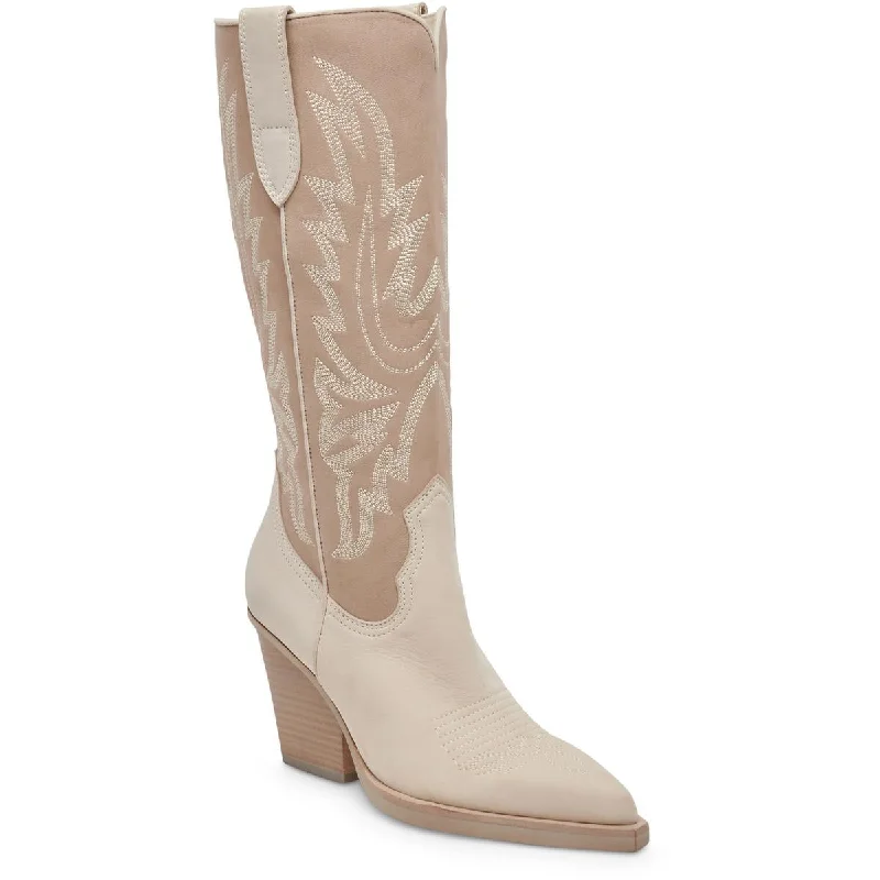 Dolce Vita Womens Blanch Block Heel Cowboy, Western Boots