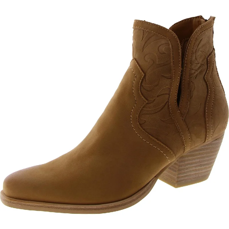 Dolce Vita Womens Embossed Western Booties