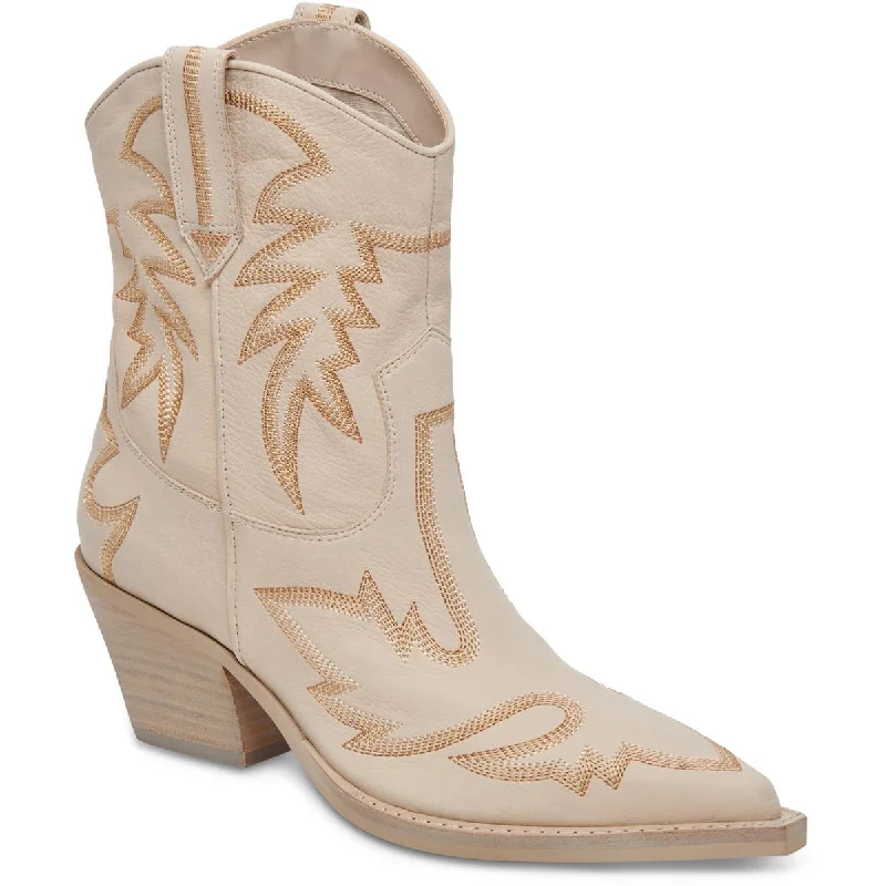 Dolce Vita Womens Runa Nubuck Block Heel Cowboy, Western Boots