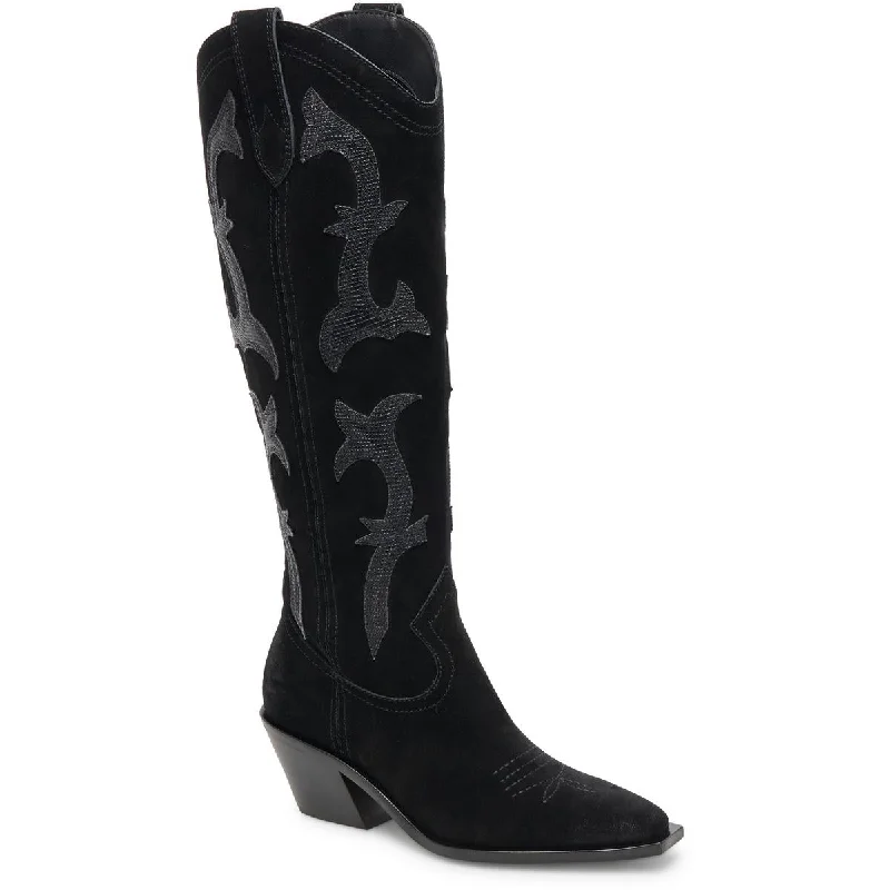 Dolce Vita Womens Samare Embroidered Tall Cowboy, Western Boots