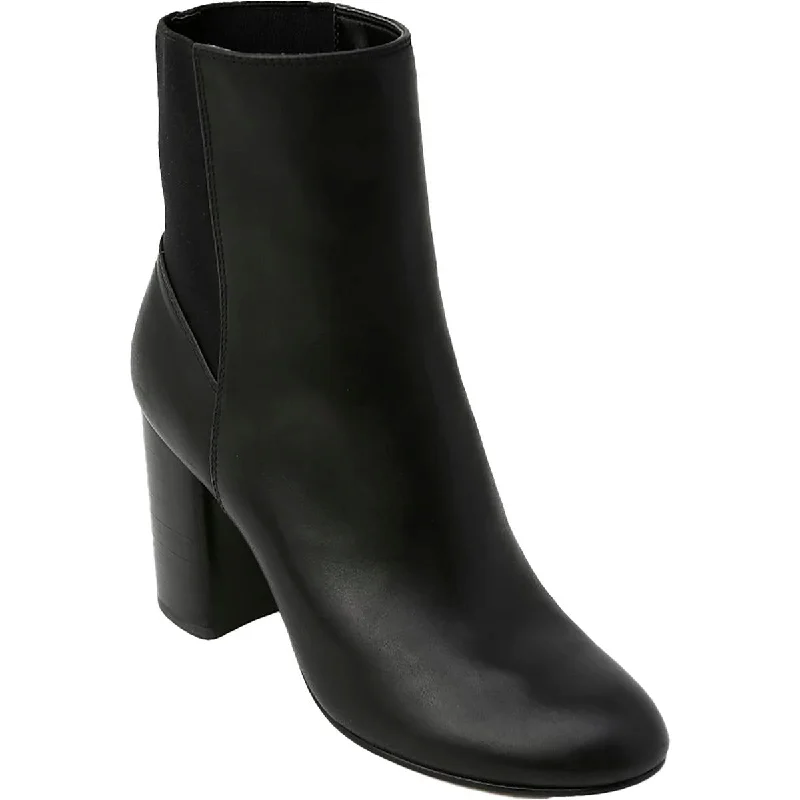 Dolce Vita Womens Samie Leather Round Toe Booties