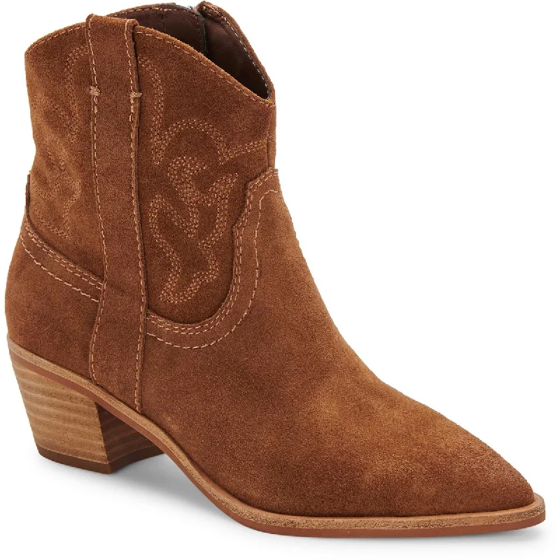 Dolce Vita Womens Solow Suede Pointed Toe Cowboy, Western Boots