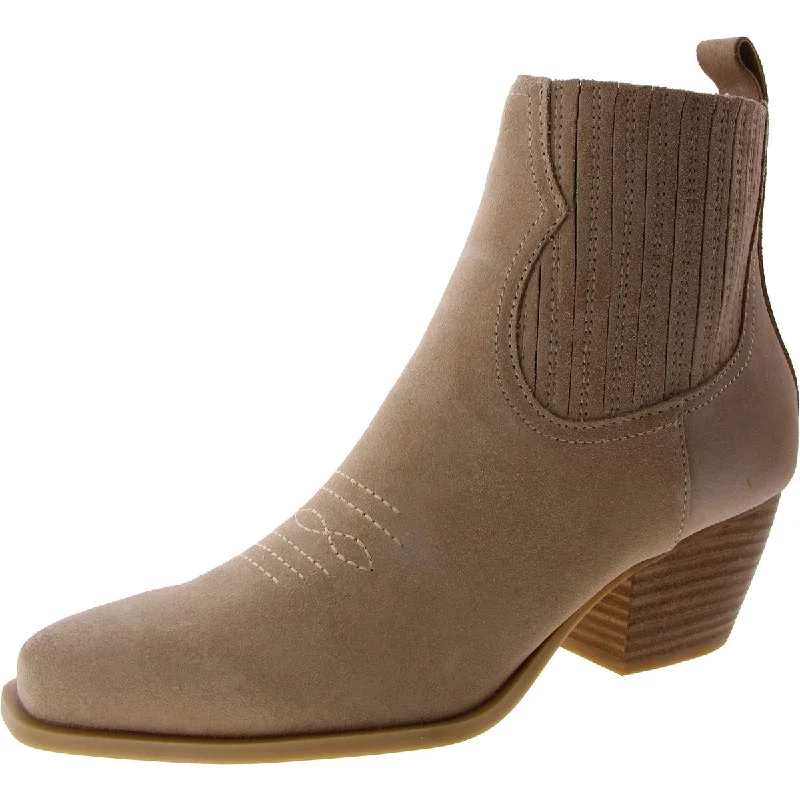 Dolce Vita Womens Suede Block Heel Ankle Boots