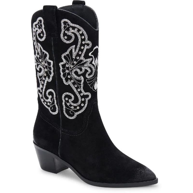 Dolce Vita Womens Sula Suede Tall Cowboy, Western Boots