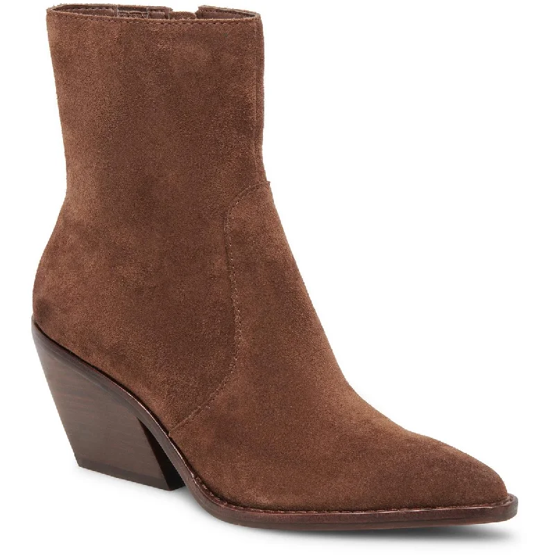 Dolce Vita Womens Vikram Suede Block Heel Booties