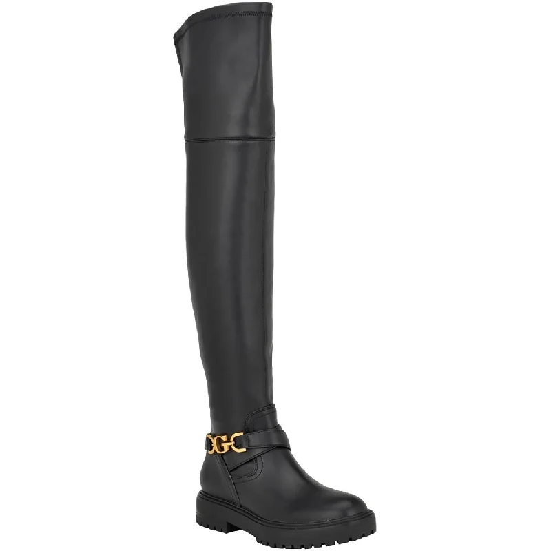 Guess Womens  Ornament Strap Over-The-Knee Boots