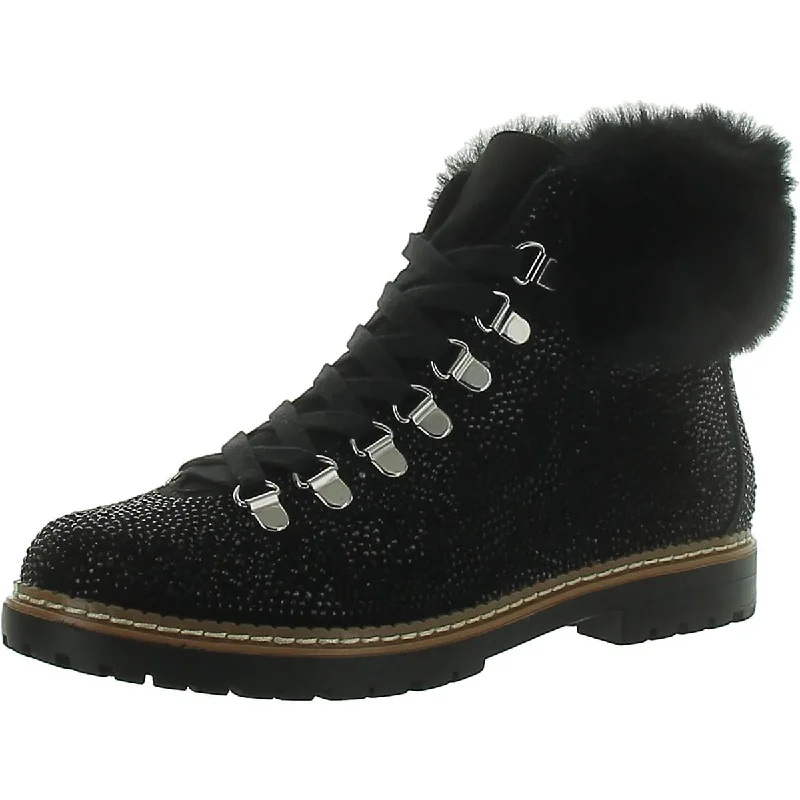 INC Womens Fauc Faux Fur Ankle Boots