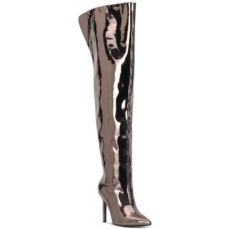 INC Womens SEDONA Metallic Pointed toe Over-The-Knee Boots