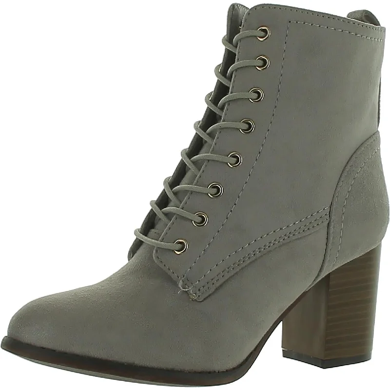 Journee Collection Womens Faux Suede Block Heel Ankle Boots