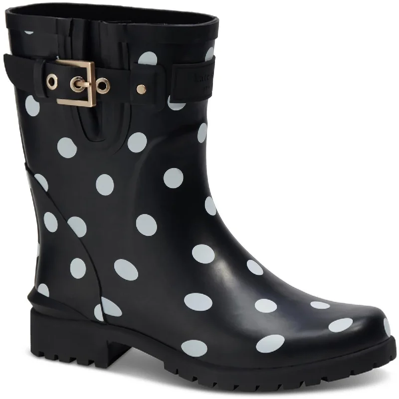 Kate Spade New York Womens CARINA Round toe Polka Dots Rain Boots