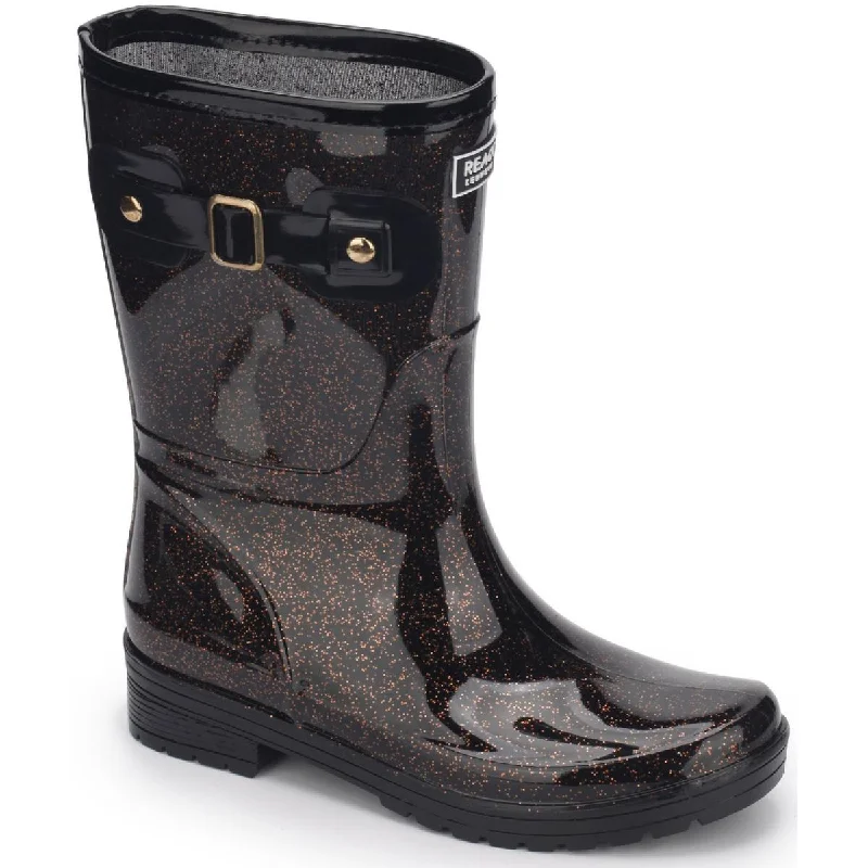 Kenneth Cole Reaction Womens Rain Buckle Glitter Glitter Rain Boots