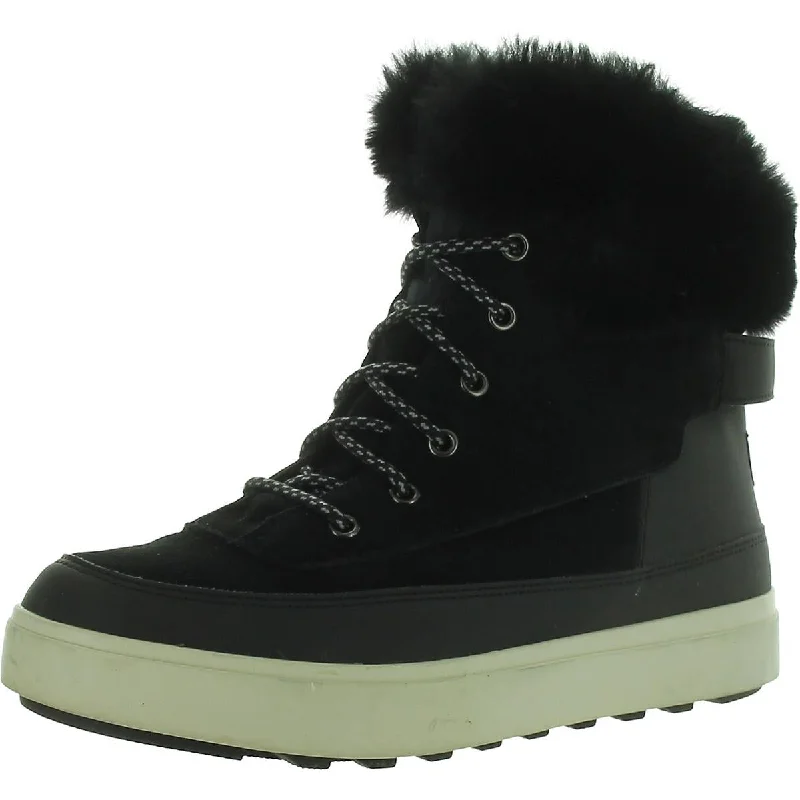 Koolaburra Womens Ryanna Suede Faux Fur Winter & Snow Boots