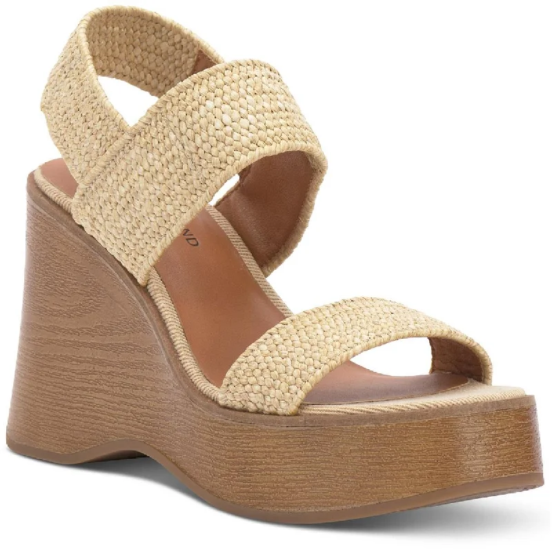 Lucky Brand Womens Delukah Ankle Strap Slingback Wedge Sandals