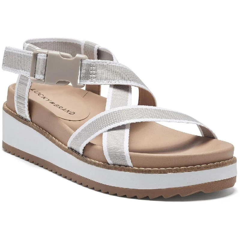 Lucky Brand Womens Imbae Peep Toe Casual Slingback Sandals