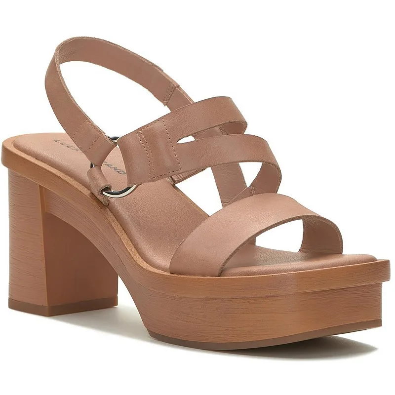 Lucky Brand Womens Marselina Leather Strappy Heels