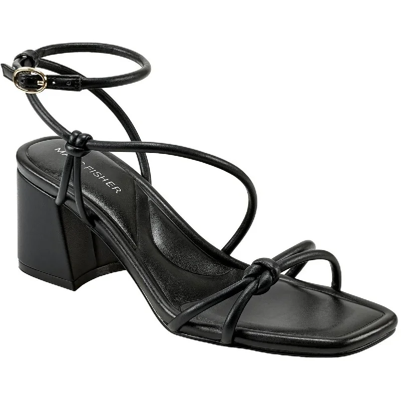 Marc Fisher Womens Gurion Faux Leather Strappy Slingback Sandals