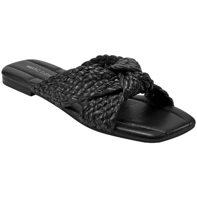 Marc Fisher Womens Lasket Woven Slip-On Slide Sandals