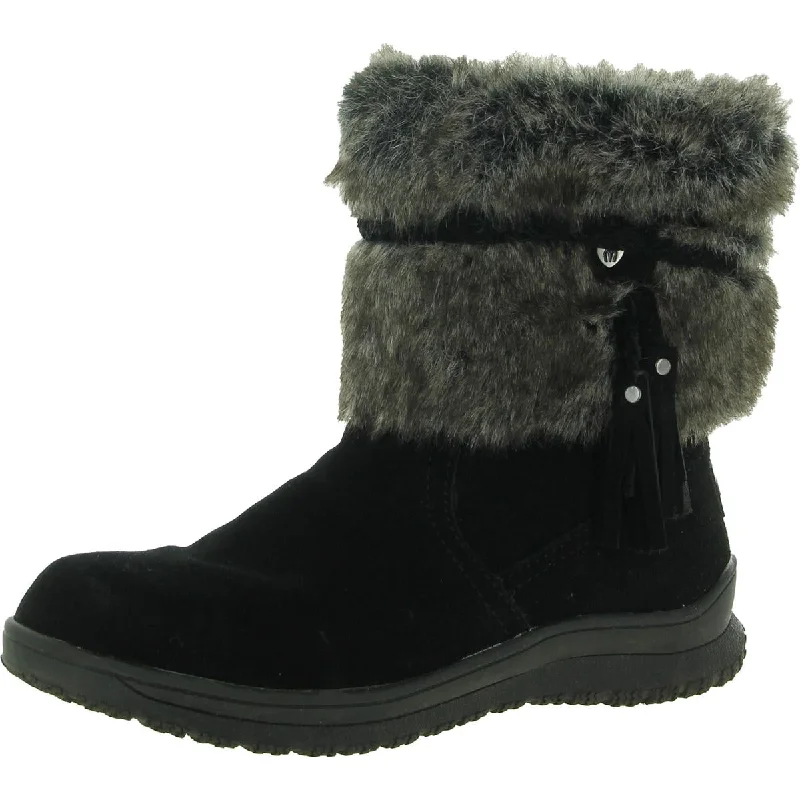 Minnetonka Womens Everett Suede Water Resistant Winter Boots