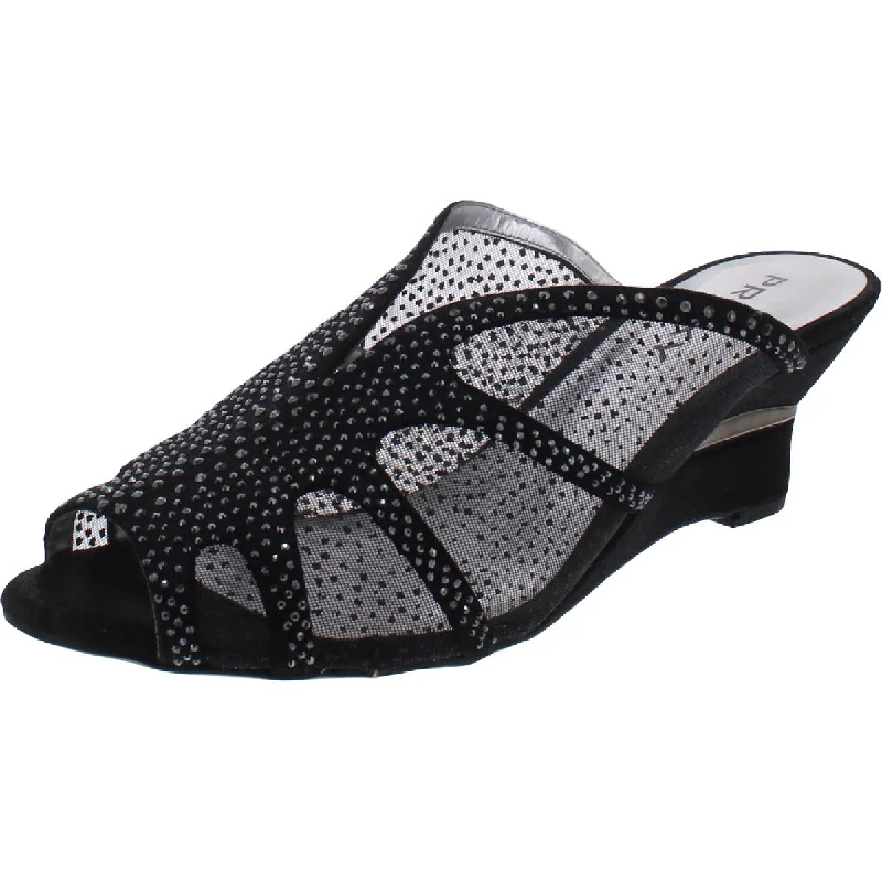 Proxy Womens Gail Embellished Mesh Mule Sandals