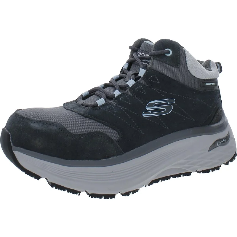 Skechers Womens Max Cushioning Arch Fit Suede Composite Toe Work & Safety Boots