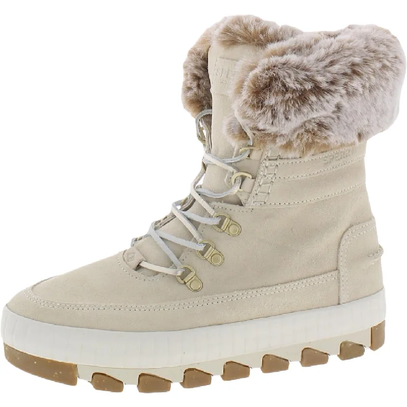 Sperry Womens Suede Lace Up Ankle Boots