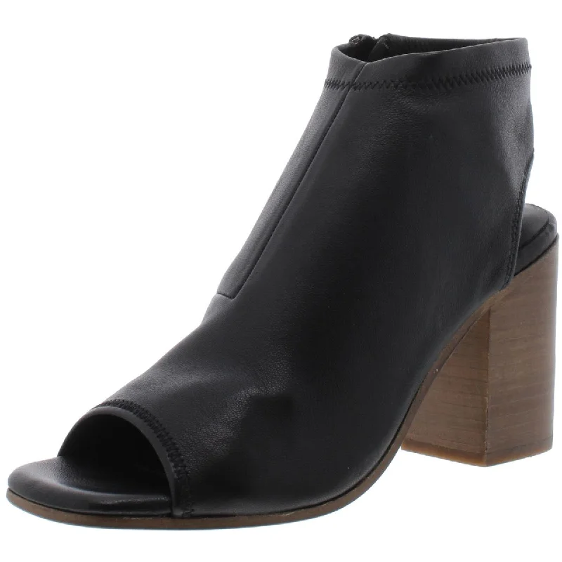 Steven By Steve Madden Womens Stesha Leather Open Toe Booties