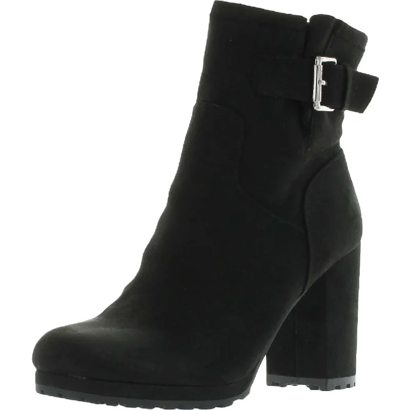 Sun + Stone Womens SSVERAA Microsuede Ankle Ankle Boots