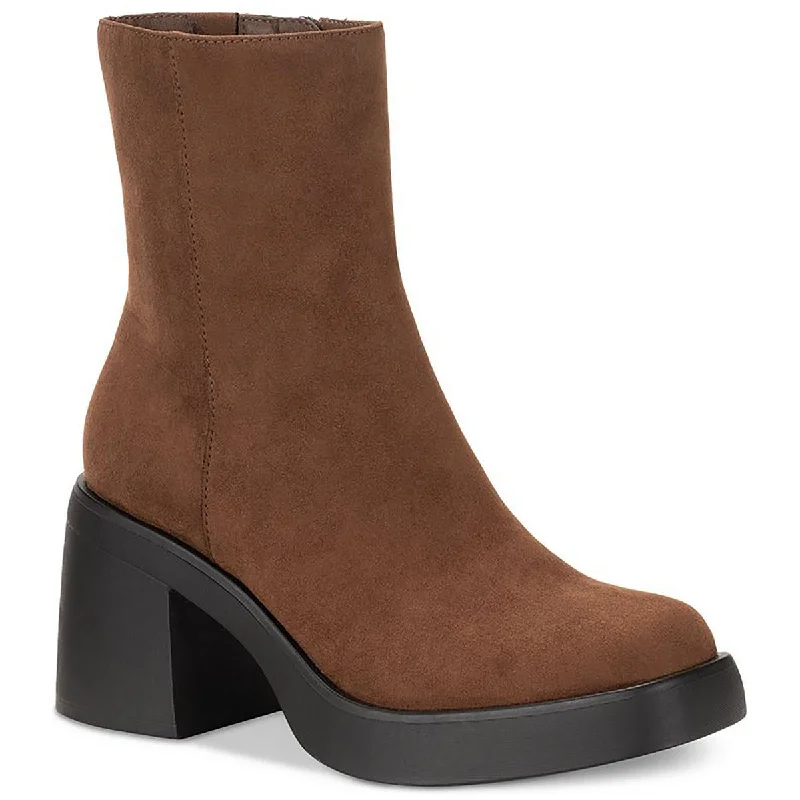 Sun + Stone Womens TIANNAA Faux Suede Round toe Booties