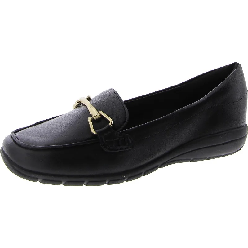 Amalie Womens Leather Square Toe Loafers