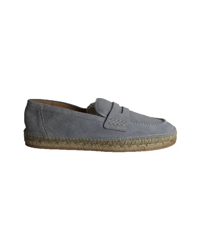 Gianvito Rossi Lido Loafers in Grey Suede