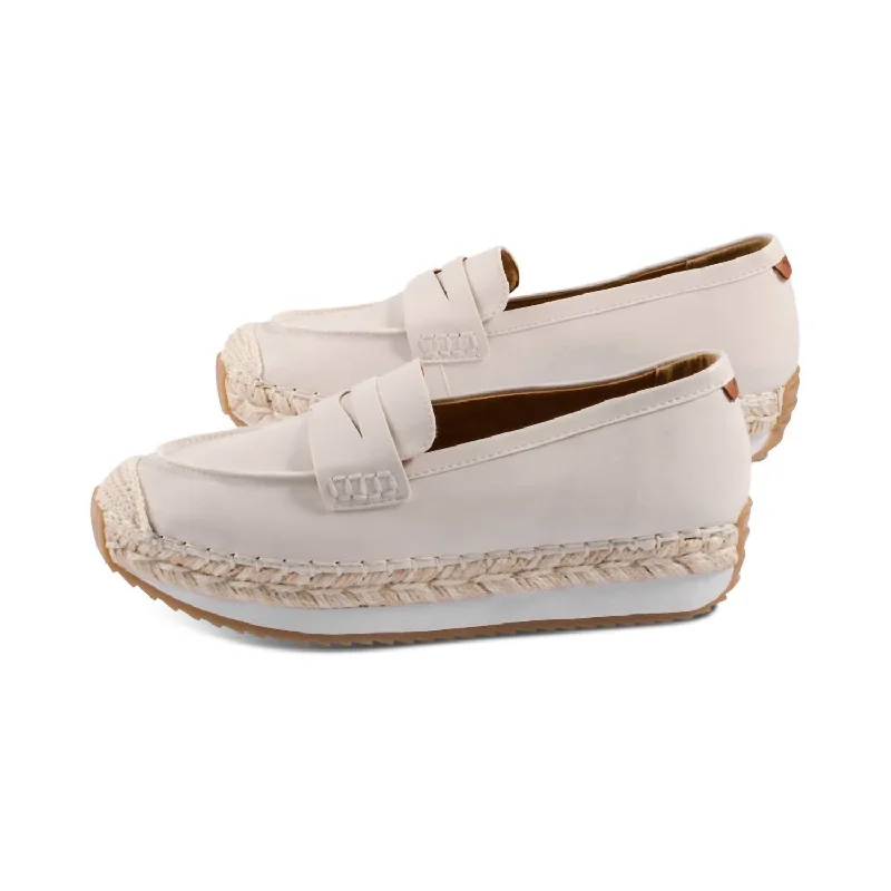 Women's Aviana Faux Leather Loafer In Bone