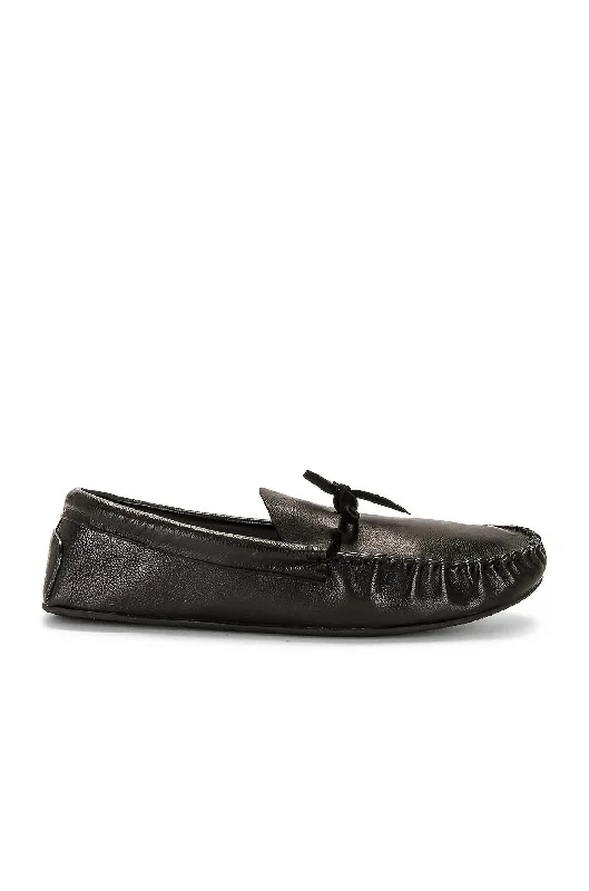 Women's Lucca Leather Mocassin In Black