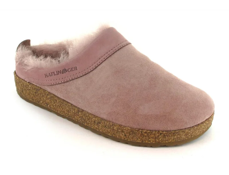 HAFLINGER Women's Slippers with Shearling Snowbird, rosewood