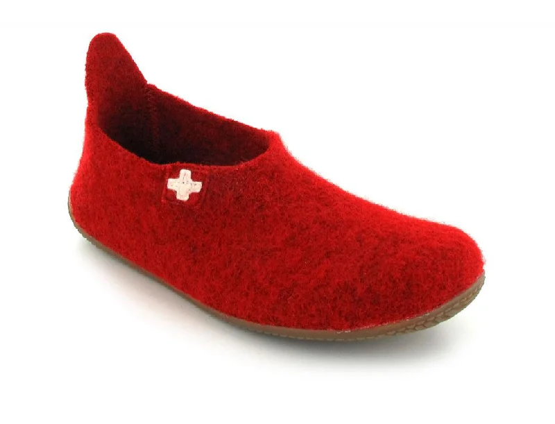 Living Kitzbuehel® Bern Women's Slippers with Swiss Cross, Red