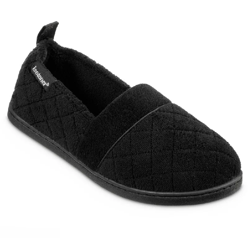 Women's Quilted Microterry Closed Back Slippers