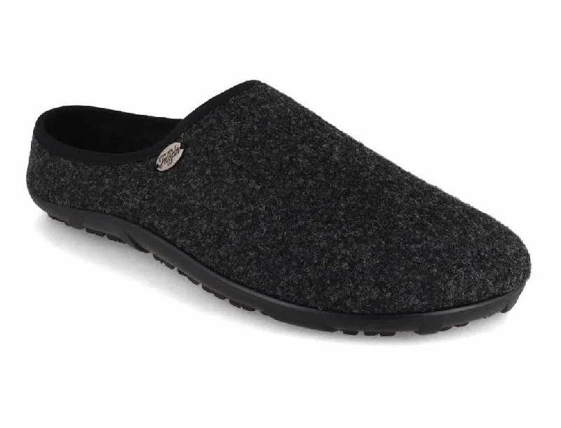 Tuffeln «Barefoot» Zero-Drop Slippers made in Germany, dark grey