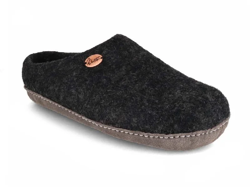 WoolFit® Felt Slippers | Footprint, charcoal